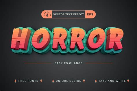 Realistic Horror - Editable Text Effect, Font Style
