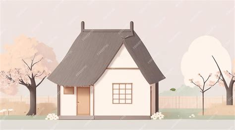 Premium AI Image | Idyllic Village House A Simple Educational Drawing