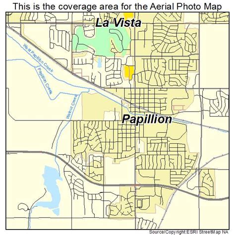 Aerial Photography Map of Papillion, NE Nebraska