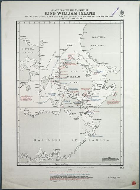 Chart showing the Vicinity of King William Island with the various ...