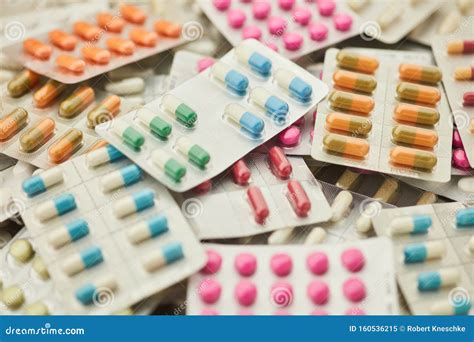 Medication in Blister Packaging As a Background Stock Image - Image of ...