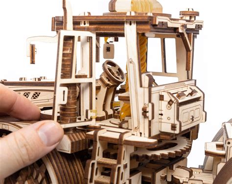 3d Wooden Model Kit Tractor With Trailer Mechanical Constructor 3d ...