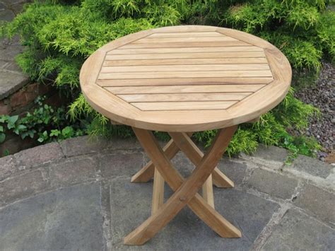 Teak Mini Round Folding Table 50Cm | Round folding table, Teak table, Folding table