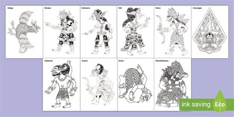 Indonesian Wayang Kulit Paper Template - Twinkl