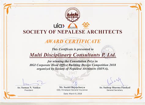 Awards – MULTI Disciplinary Consultants (P) Ltd.