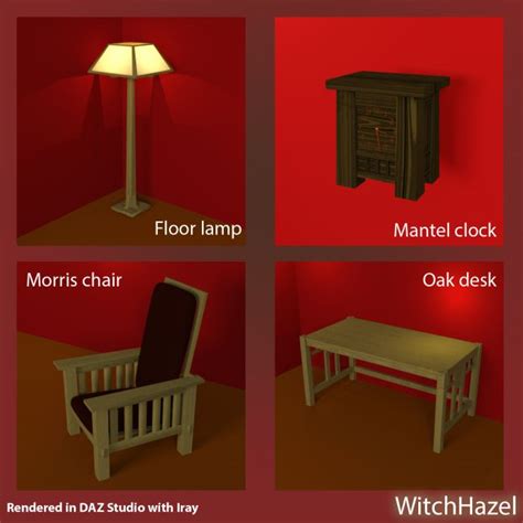 Arts and Crafts Furniture | 3d Models for Daz Studio and Poser