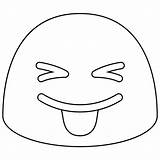 Squinting Face With Tongue Emoji coloring Page  ColouringPages sketch template