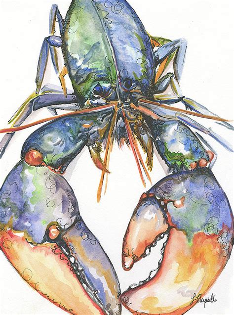 Blue Lobster Painting by Lindsay Neel - Fine Art America