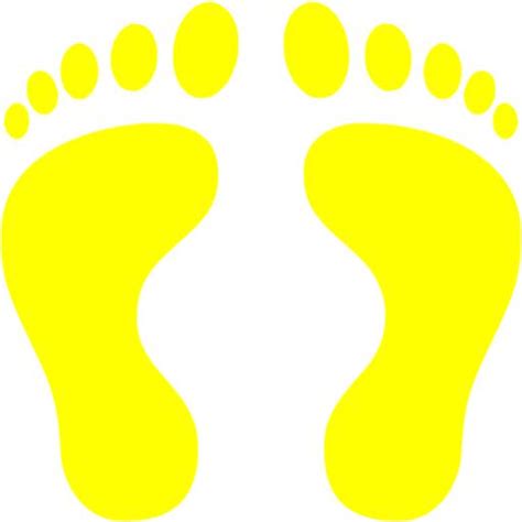 Yellow human footprints icon - Free yellow footprint icons