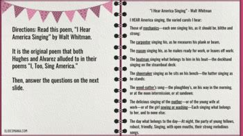 "I Too Sing America" Poetry Project by Ms Curtis Teaches | TPT