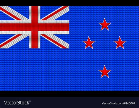 New zealand flag embroidery design pattern Vector Image