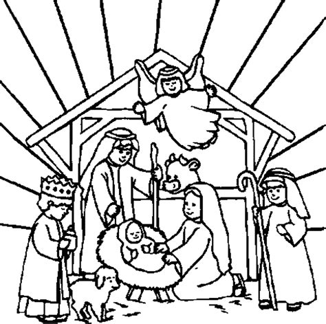 Free Printable Nativity Coloring Pages for Kids | Nativity coloring pages, Nativity coloring ...