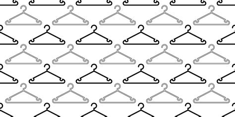 black white clothes hanger seamless pattern 34889384 Vector Art at Vecteezy