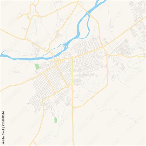 Fototapeta mapa świata dla dzieci Empty vector map of Choluteca ...