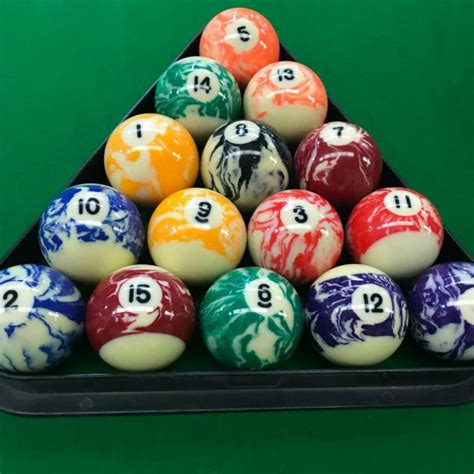 Marble Effect Pool Balls - Sherlock Amusement Sales