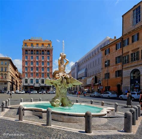 Rome : Piazza Barberini / Triton Fountain / Fontana del Tritone - 2/2 ...