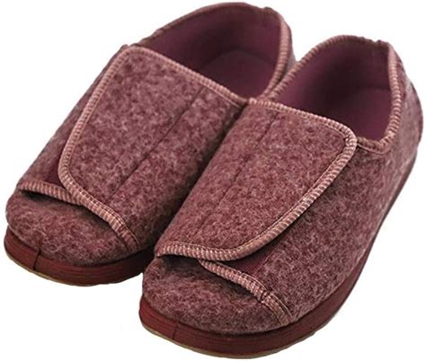 Woman Wide Slippers, Extra Large Swollen Feet Diabetic Slippers Arthritis Edema Shoes Closed ...