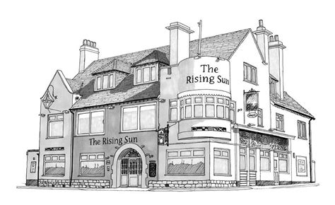 Rising Sun Pub, Warsash Drawing by Kevin Hardy | Fine Art America