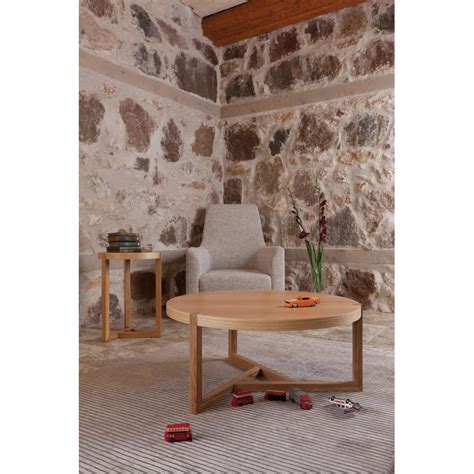 Brentwood Round Oak Coffee Table | Modern Furniture