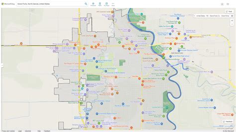 Grand Forks, North Dakota Map