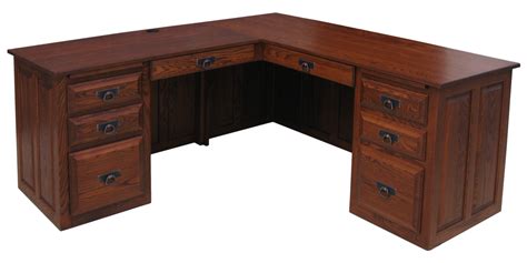 Traditional Executive Corner Desk - Amish Furniture Connections - Amish ...