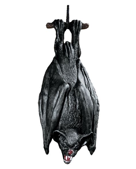 Hängende Fledermaus schwarz 38cm | Halloween Deko | Horror-Shop.com | Halloween deko figuren ...