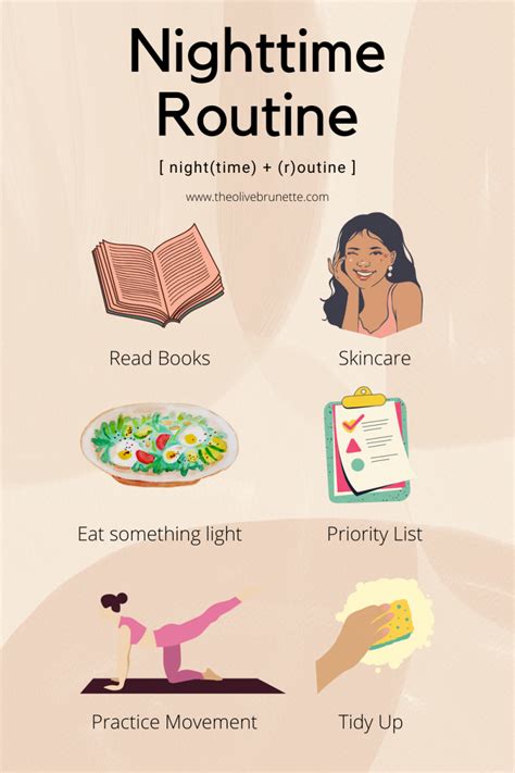 nighttime routine printable » The Olive Brunette