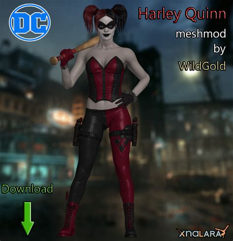 Harley Quinn Red and Black Meshmod by WildGold on DeviantArt