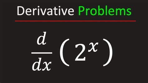 What is the Derivative of 2^x || Differentiate 2^x - YouTube