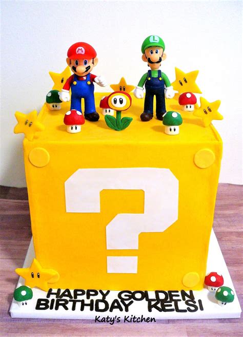 Katy's Kitchen: Super Mario Question Block Cake