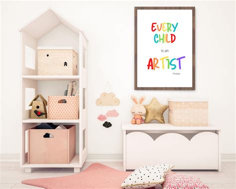 Every Child is an Artist Printable,bedroom Wall Art,kid Bedroom Print,kid's Bedroom Wall Art ...