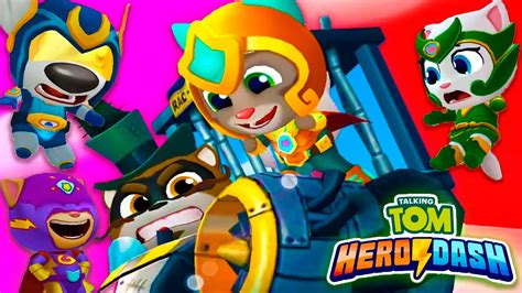 Talking Tom Hero Dash - Discover all the heroes - ALL BOSSES SUPERWORLD ...