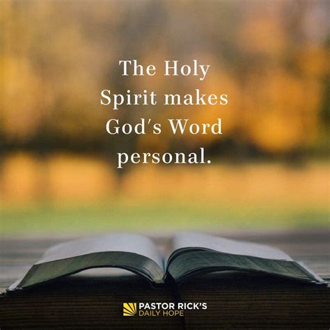 The Holy Spirit Makes God’s Word Personal - Pastor Rick's Daily Hope