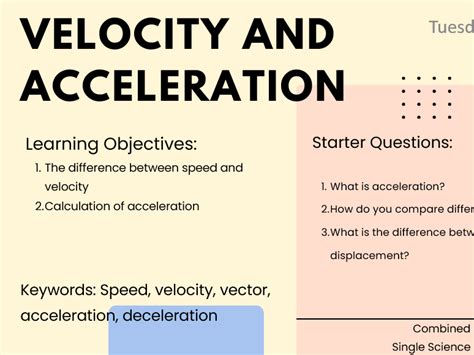 9.2 - Velocity and acceleration | Teaching Resources