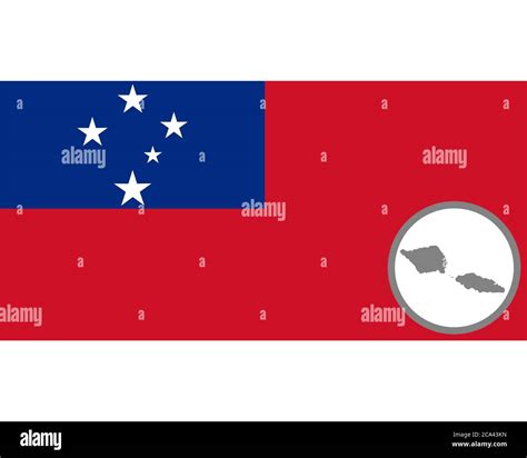 Flag and map of Samoa Stock Photo - Alamy