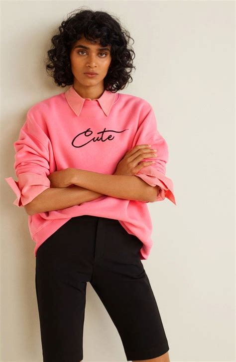 By Mango shop online | Pink spring outfits, Petite style outfits, Sweatshirts women