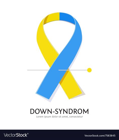 Down syndrome awareness ribbon Royalty Free Vector Image