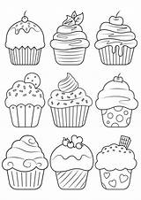 Free & Easy To Print Food Coloring Pages  Cupcake coloring sketch template