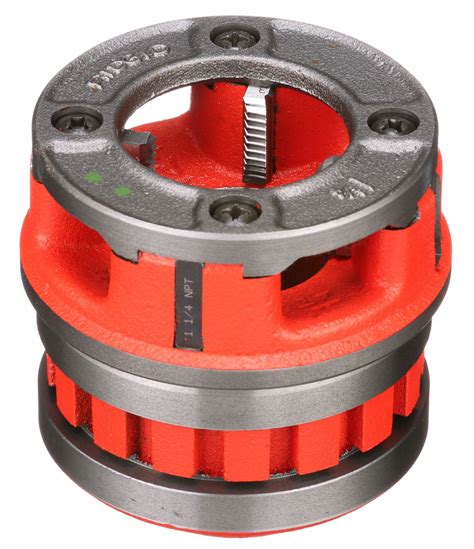 RIDGID Manual Threader Die Head, For Nominal Pipe Size: 1-1/4 in, TPI: 11, NPT - 4NV27|37405 ...