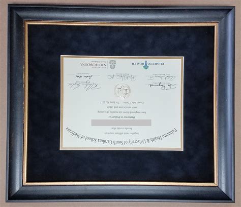 Certificate Frame – Columbia Frame Shop