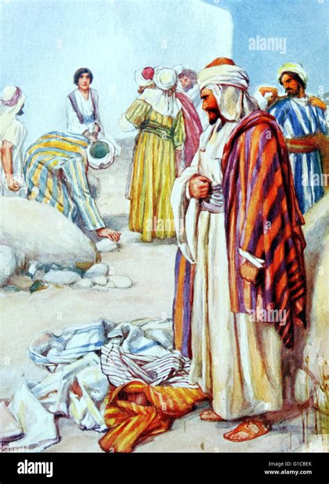 Painting depicting the stoning of St. Stephen Stock Photo - Alamy