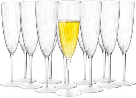 Amazon.com: Smarty Had A Party - 24 Pack 8 oz Crystal Clear Plastic Disposable Champagne Glasses ...