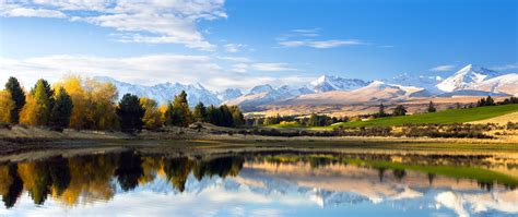 2560x1080 wallpaper,natural landscape,nature,reflection,sky,mountain ...