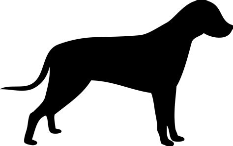 Clipart - Standing dog silhouette