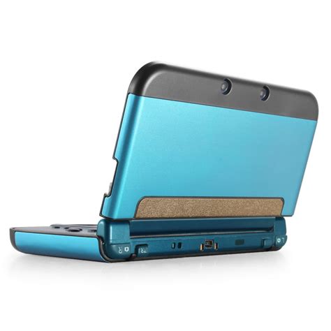 new 3ds xl case (light blue) - plastic + aluminium full body protective ...