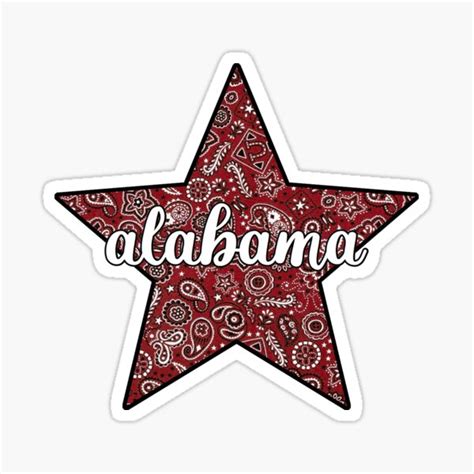 "Alabama" Sticker by Leilasayan | Redbubble