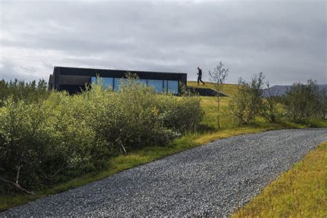 PK Arkitektar's green-roofed vacation cottages blend into the gorgeous landscape of Iceland