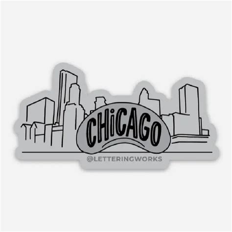 Downtown Chicago Sticker - Buy Stickers Online | Chicago Gift Shop