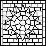 Sun Mosaic coloring Page  Download Print Or Color Online For Free sketch template