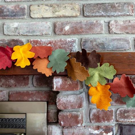 Fall Leaf Garland DIY for a Cheery Colorful Mantel | Hearth and Vine